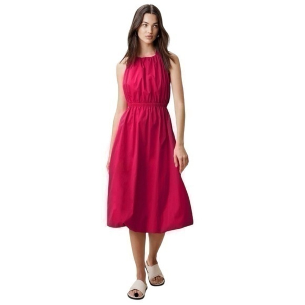 Banana Republic Maui Rose Bubble-Hem Taffeta Midi Dress 💕
